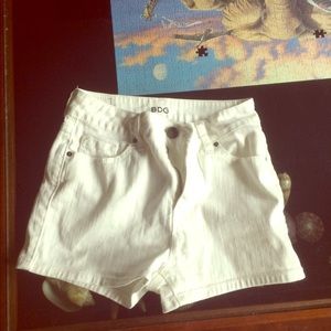 BDG white shorts stripe shorts bundle