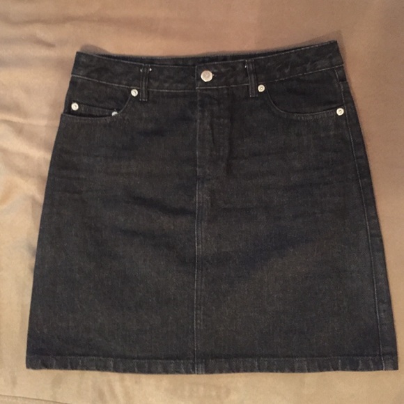 APC Black Denim Miniskirt. Size S