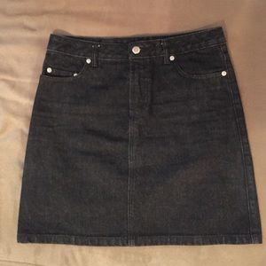 APC Black Denim Miniskirt. Size S