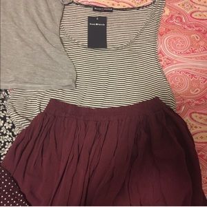 Maroon brandy skirt