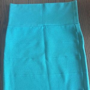 Teal bodycon skirt