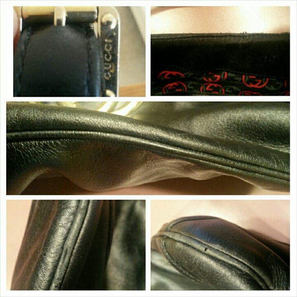❎❌Sold❎Gucci Britt Hobo   "GG" black leather Fab - Picture 3 of 3