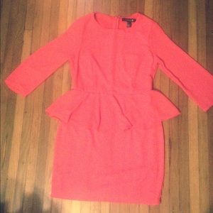 Peach peplum dress