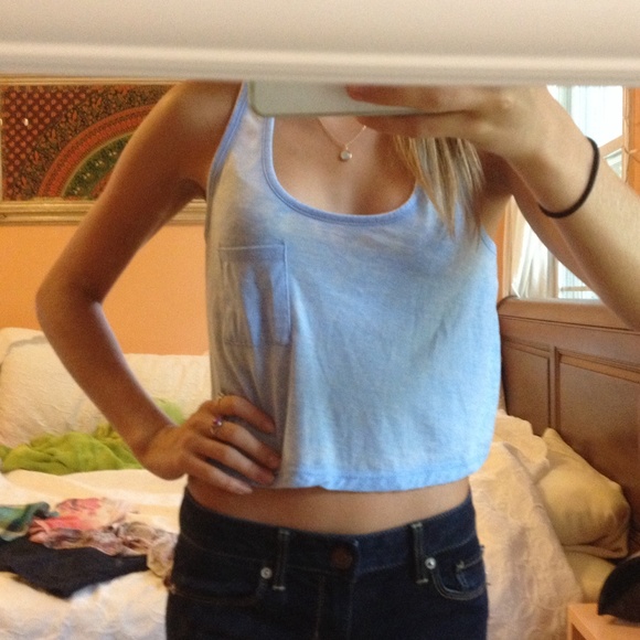 Faded Blue croptop