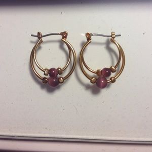 Pair of gold hoop earrings! MUST GO!