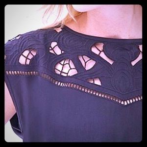 Forever 21 embroidered cap sleeve romper.