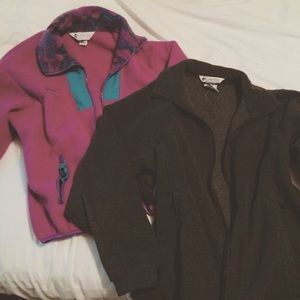 Columbia jackets and polo shirts