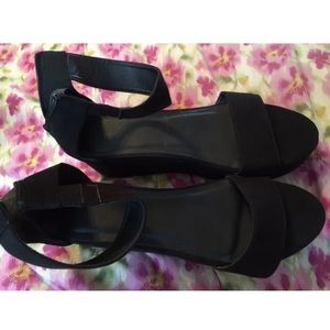 Asos jumble black suede platform "flatform" sandal