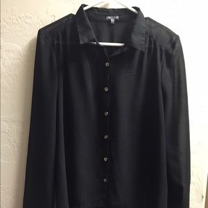 Button Down sheer black shirt