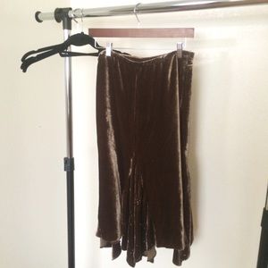 Brown Velvet Skirt