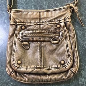 Brown Metallic Cross Body Purse