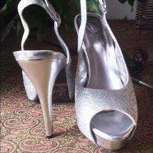 Multi color glitter heels size 9