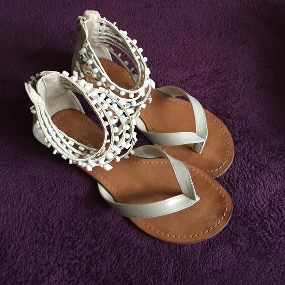 Beaded strap sandals