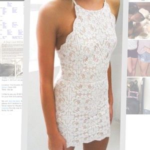 Short white floral dress