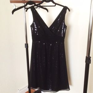 Ann Taylor Black Sequined Dress