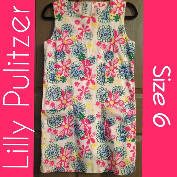 Lilly Pulitzer White Tag Shift, size 6
