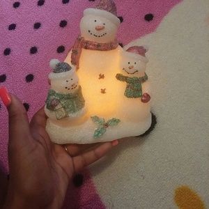 Glowing Christmastime snowman