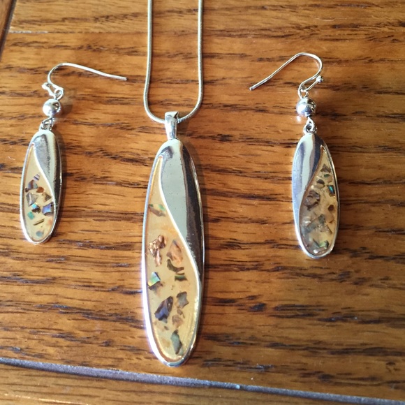 Matching earrings and necklace