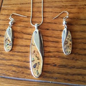 Matching earrings and necklace