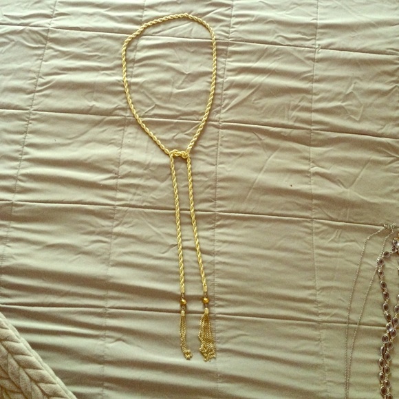 Gold Lariat necklace