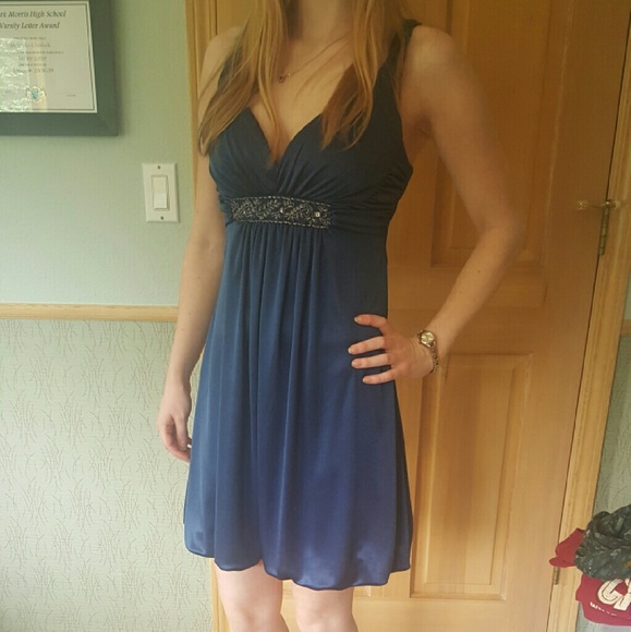 Navy cocktail dress - Picture 2 of 2