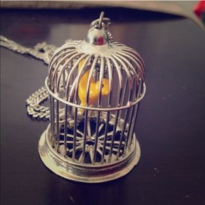 Brand new cage bird necklace