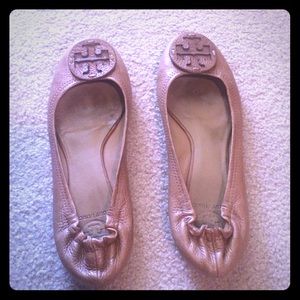 Tan Tory Burch Flats