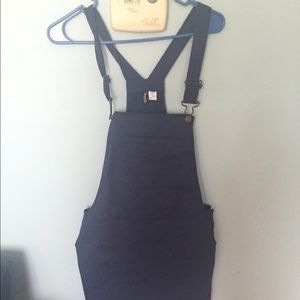 Navy overall and skirt one piece