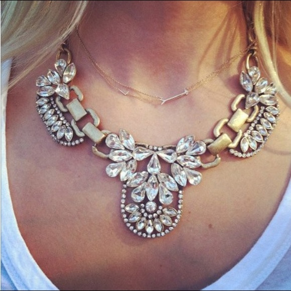 Crystal Chunky Statement Necklace NWT