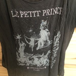 Sheer Graphic Burnout Brandy Melville T-Shirt