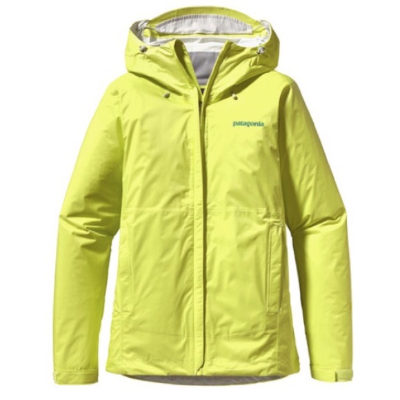 Patagonia torrent shell rain jacket yellow