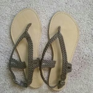 Brown strapped sandals