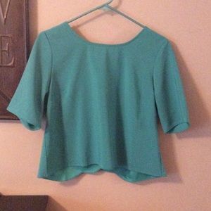 Teal crop top