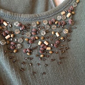 Abercrombie & Fitch beaded razor back tank