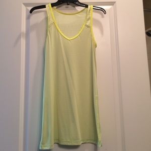 lululemon highlighter yellow tank size 6