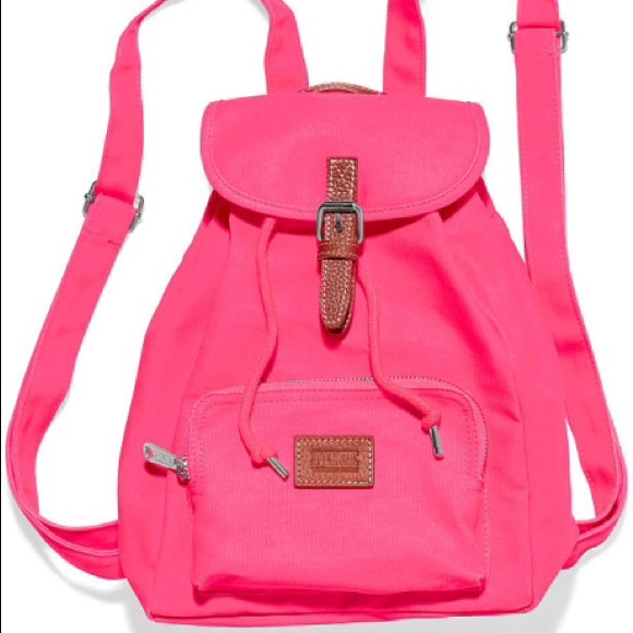 Victoria's Secret neon pink backpack