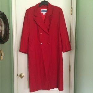 Red Pendleton 100% wool coat