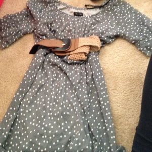 NEVER BEEN WORN POLA DOT DRESS WITH BELT