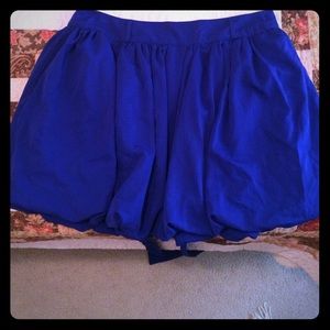 Royal blue bubble skirt