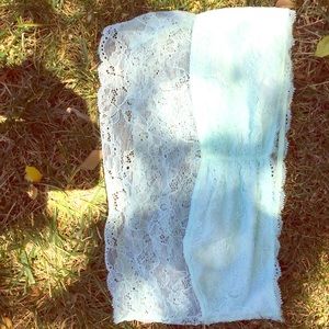 PINK blue laced bandeau