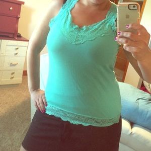 🎈REDUCED!! Bright green/teal tank