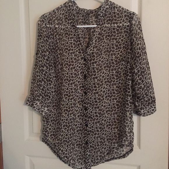 Leopard print blouse