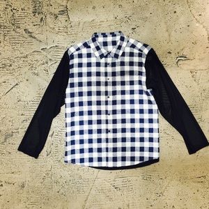 Checker shirts w/lace back.