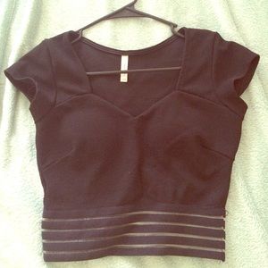 Black fitted top