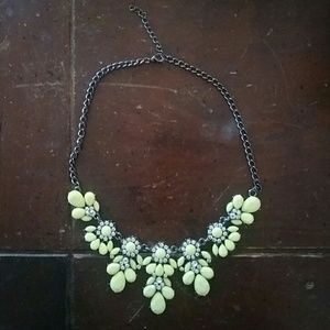 Yellow statement necklace