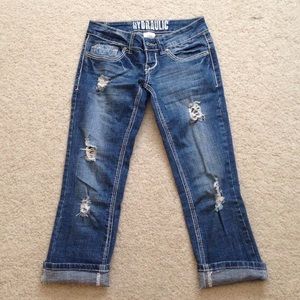 Hydraulic Denim Capri pants