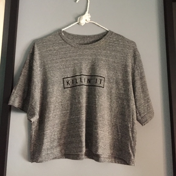 Killin it crop grey T-shirt - Picture 9 of 12