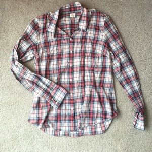 J crew plaid button up shirt