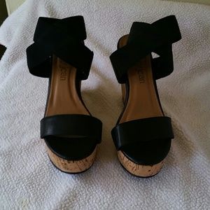 Black Cathy Jean Wedges