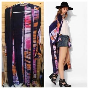 Tie Dye Maxi Kimono